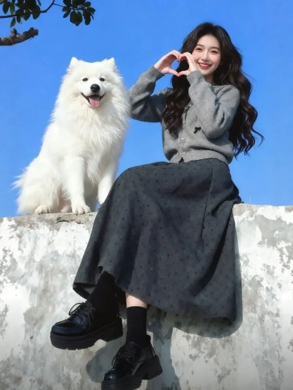 Korean Style Soft Knitted Sweater And Half Skirt Two-Piece Set Comfortable Long Sleeve round Neck High Waist Cotton Lined
Korean Style Soft Knitted Sweater And Half Skirt Two-Piece Set Comfortable Long Sleeve round Neck High Waist Cotton Lined