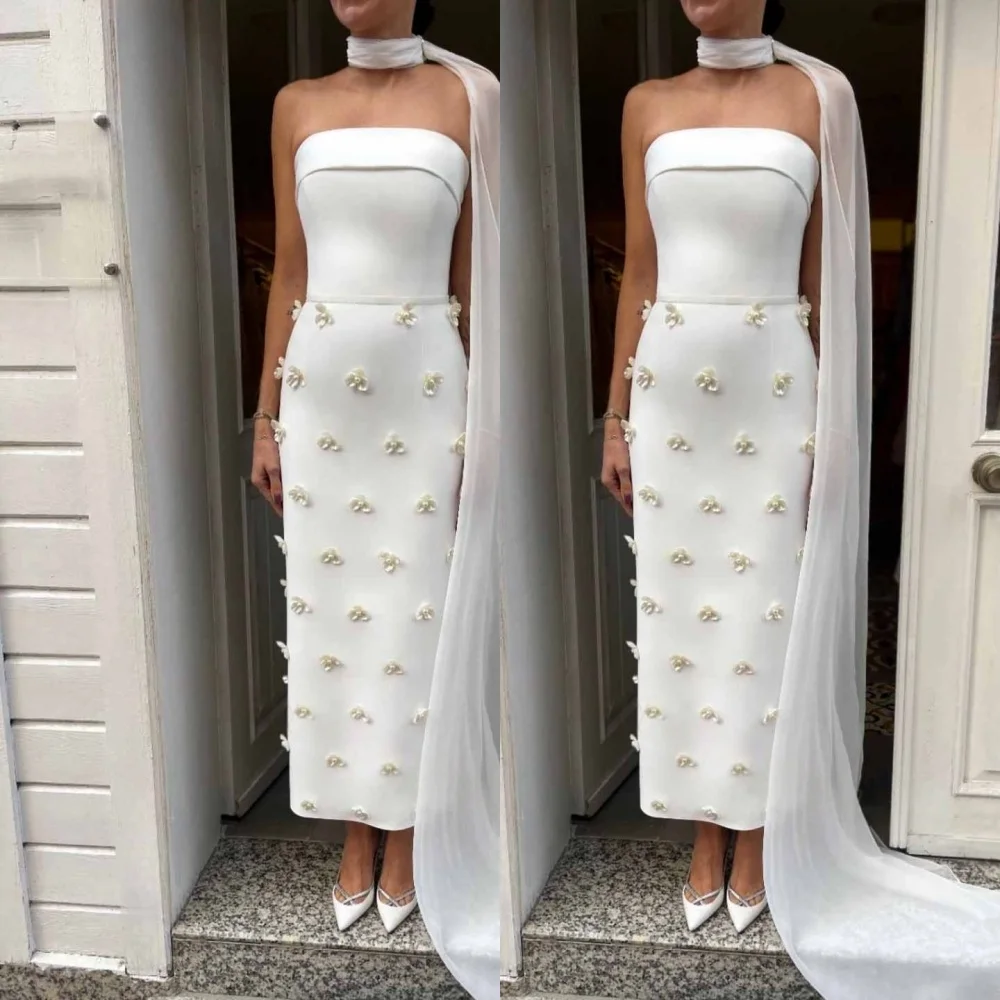Customized High Quality White Jersey Evening Dress Elegant Graceful Strapless Sleeveless Homecoming Dress Classic Party Dress
Customized High Quality White Jersey Evening Dress Elegant Graceful Strapless Sleeveless Homecoming Dress Classic Party Dress