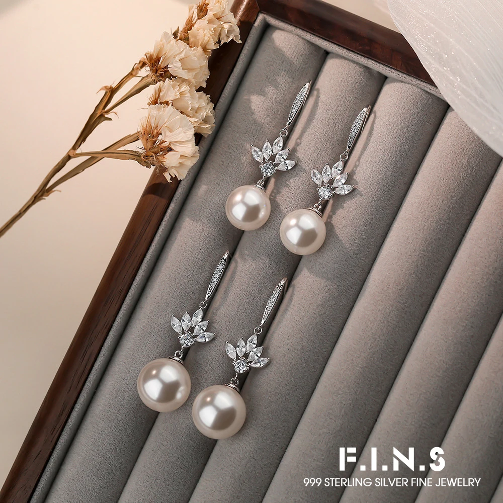 F.I.N.S Original French Luxury Lotus S999 Sterling Silver Earrings For Women Elegant Pearl Drop Bridal Ear Fine Jewellery Gifts
F.I.N.S Original French Luxury Lotus S999 Sterling Silver Earrings For Women Elegant Pearl Drop Bridal Ear Fine Jewellery Gifts