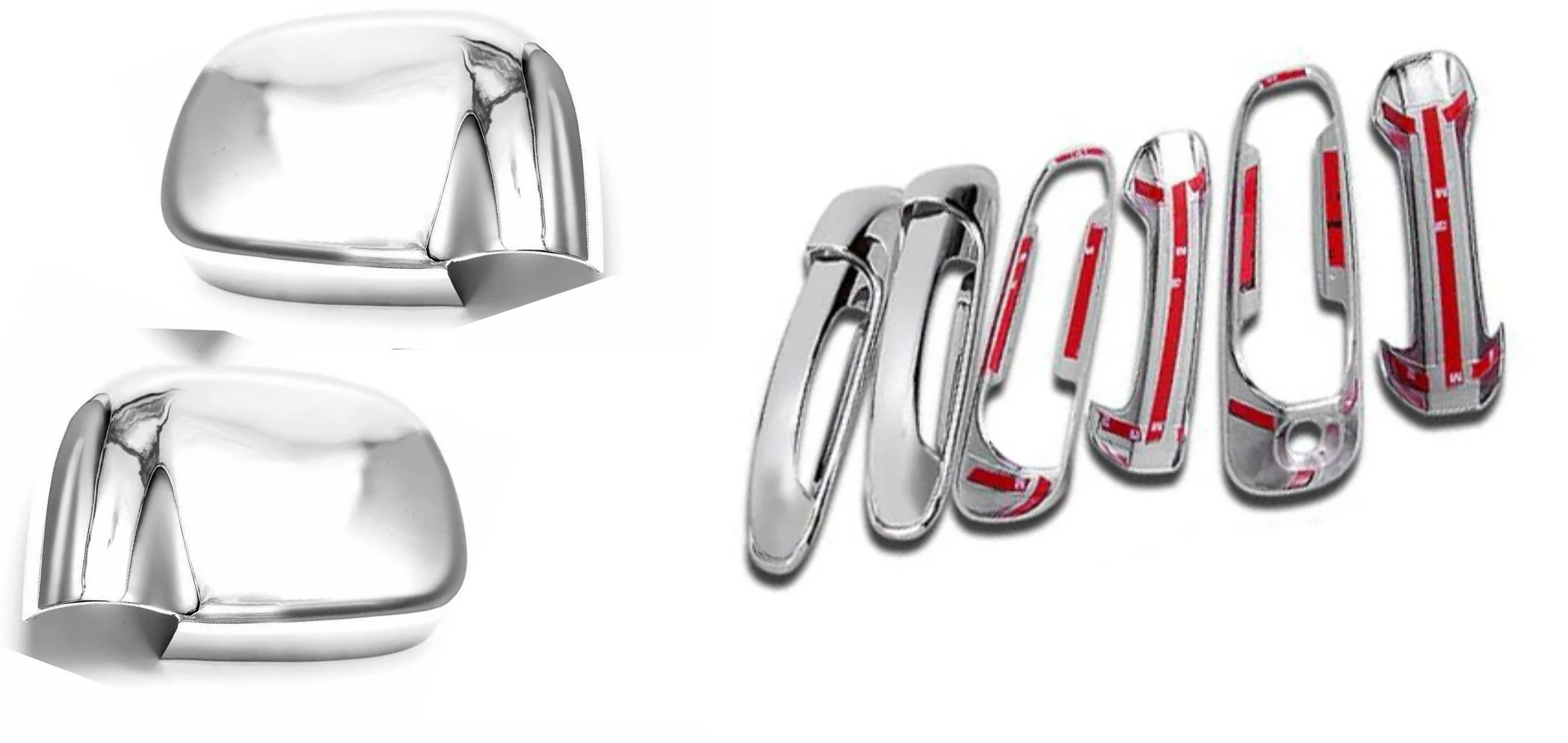Full Set Chrome Door Handle and Mirror Cover Overlays For 02-08 Dodge Ram 1500 / 03-09 Dodge Ram 2500 3500 NOT For Towing Mirror 
Full Set Chrome Door Handle and Mirror Cover Overlays For 02-08 Dodge Ram 1500 / 03-09 Dodge Ram 2500 3500 NOT For Towing Mirror
