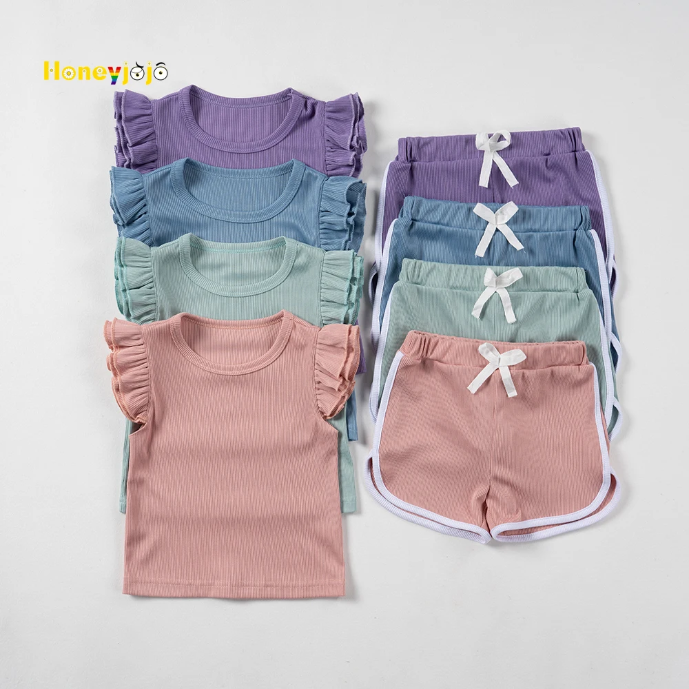 2Pcs Kids Clothes Girls Fly Sleeve Top Shorts Solid Color Set Active Fashion Simple Sport Style 1-6Y Clothing
2Pcs Kids Clothes Girls Fly Sleeve Top Shorts Solid Color Set Active Fashion Simple Sport Style 1-6Y Clothing