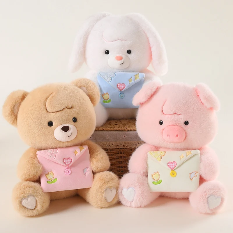 Plush Animals Holding Love Envelopes Plush Toy Fluffy Stuffed Pig Rabbit Bear Doll Birthday Xmas Gift Girls Confession Gift
Plush Animals Holding Love Envelopes Plush Toy Fluffy Stuffed Pig Rabbit Bear Doll Birthday Xmas Gift Girls Confession Gift
