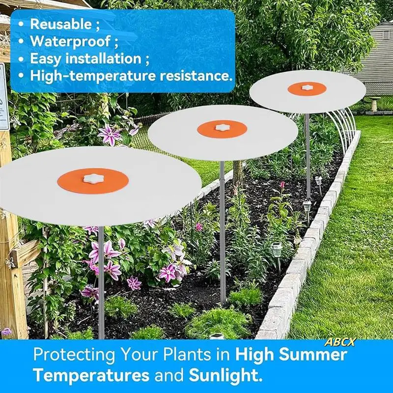 Plants Shade Cover, Rain Proof Wind Proof Garden Shade Disk Umbrella Plastic Sunblock Shade Cloth Moveable Sun Shade
Plants Shade Cover, Rain Proof Wind Proof Garden Shade Disk Umbrella Plastic Sunblock Shade Cloth Moveable Sun Shade
