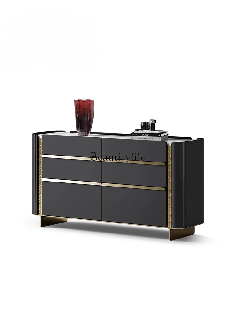 Side cabinet villa mansion restaurant designer light luxury entrance cabinet
Side cabinet villa mansion restaurant designer light luxury entrance cabinet