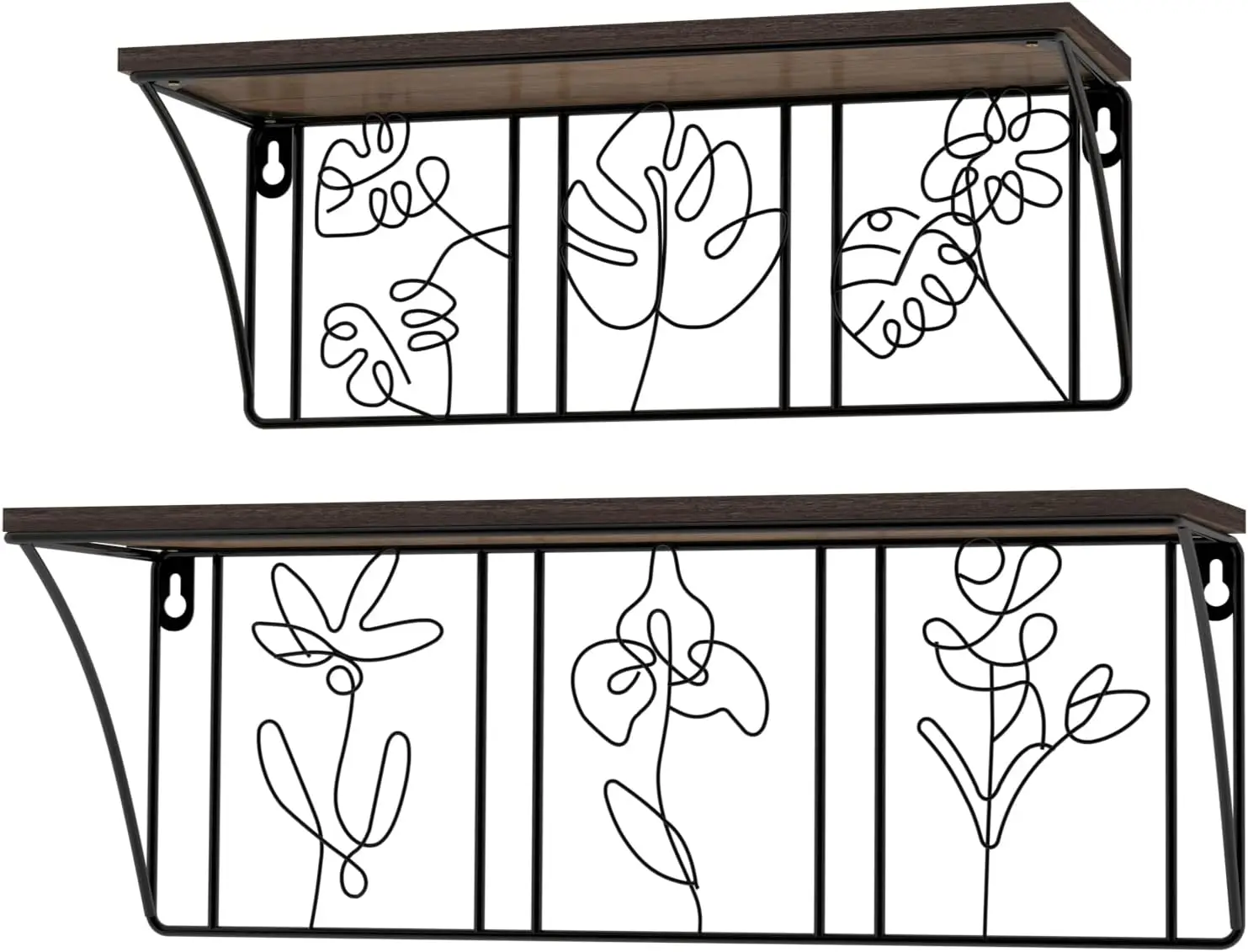 Floating Wall Shelves Set of 2, Minimalist Metal Abstract Decor for Living Room, Bedroom, Bathroom
Floating Wall Shelves Set of 2, Minimalist Metal Abstract Decor for Living Room, Bedroom, Bathroom