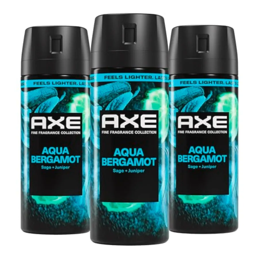 AXE Fine Fragrance Collection Body Spray 3 Count Aqua Bergamot 72 Hour Freshn Aluminum Free 2.9 oz
AXE Fine Fragrance Collection Body Spray 3 Count Aqua Bergamot 72 Hour Freshn Aluminum Free 2.9 oz
