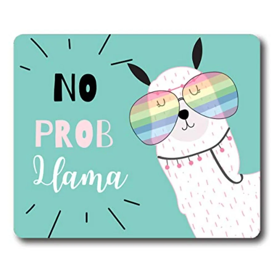 Mouse Pad No Prob Llama with Glasses Motivational Quote Personalized Design Mouse Mat Non-Slip Rubber Mousepad
Mouse Pad No Prob Llama with Glasses Motivational Quote Personalized Design Mouse Mat Non-Slip Rubber Mousepad
