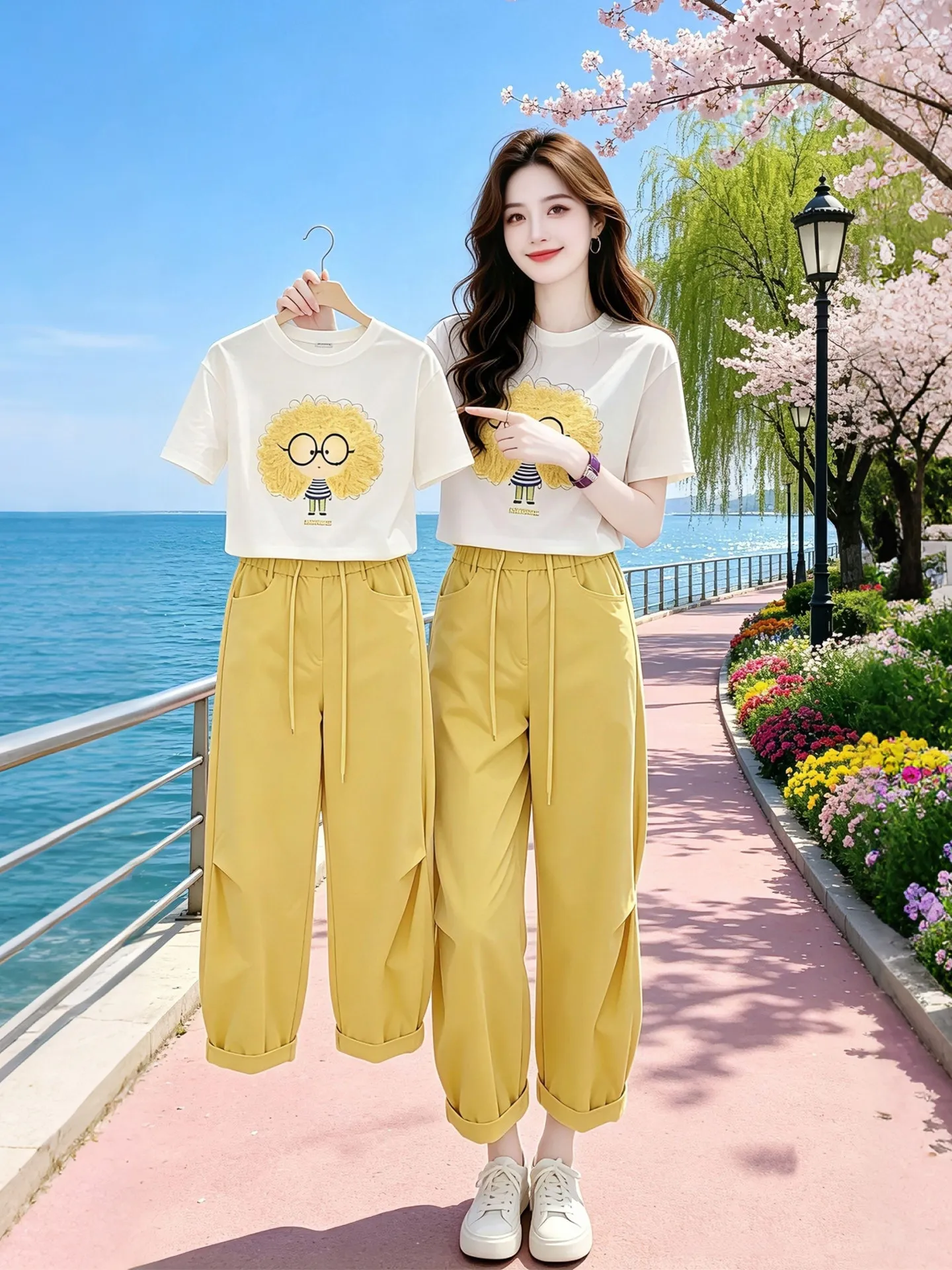 Fashionable Versatile Summer New Women's Clothing Set Short Sleeve T-Shirt And Casual Pants Breathable Comfortable High Waist
Fashionable Versatile Summer New Women's Clothing Set Short Sleeve T-Shirt And Casual Pants Breathable Comfortable High Waist