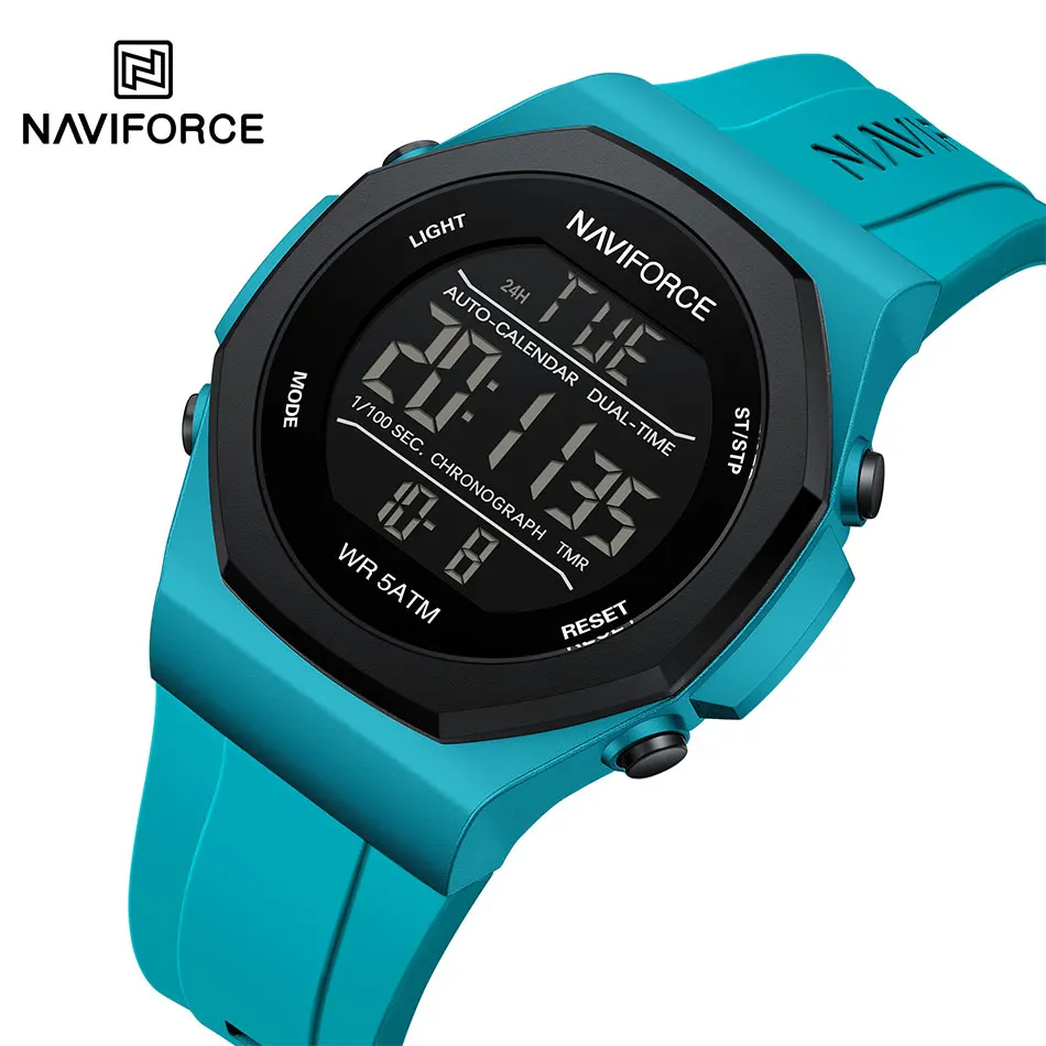 NAVIFORCE Men's Sports Watch Digital Watches Man Big Dial Luminous Waterproof Alarm Clock Multifunction Electronic Wristwatch
NAVIFORCE Men's Sports Watch Digital Watches Man Big Dial Luminous Waterproof Alarm Clock Multifunction Electronic Wristwatch