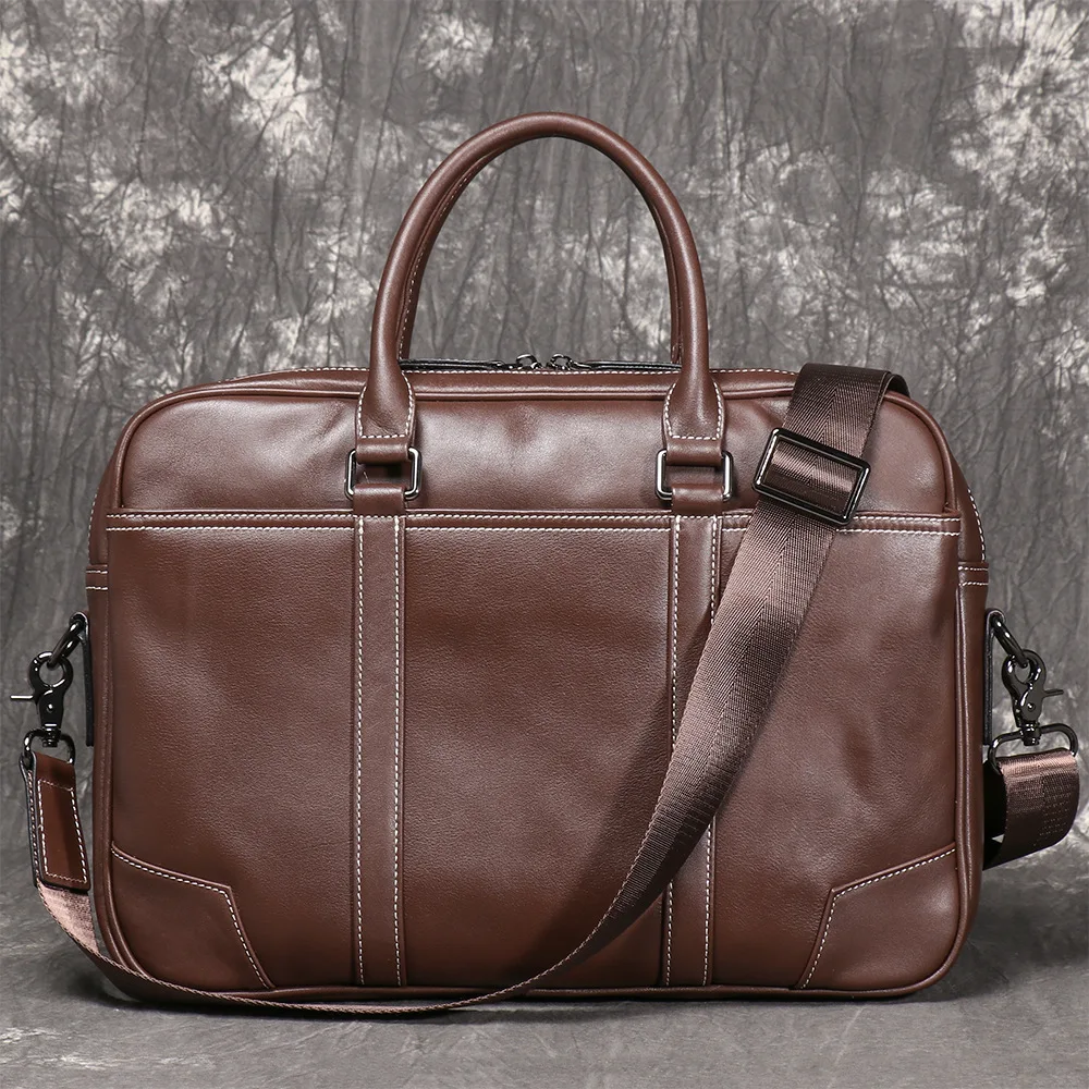Men's Executive Briefcase | Premium Top-Grain Leather Laptop Bag | Slim 15" Messenger Bag for Business Travel
Men's Executive Briefcase | Premium Top-Grain Leather Laptop Bag | Slim 15" Messenger Bag for Business Travel