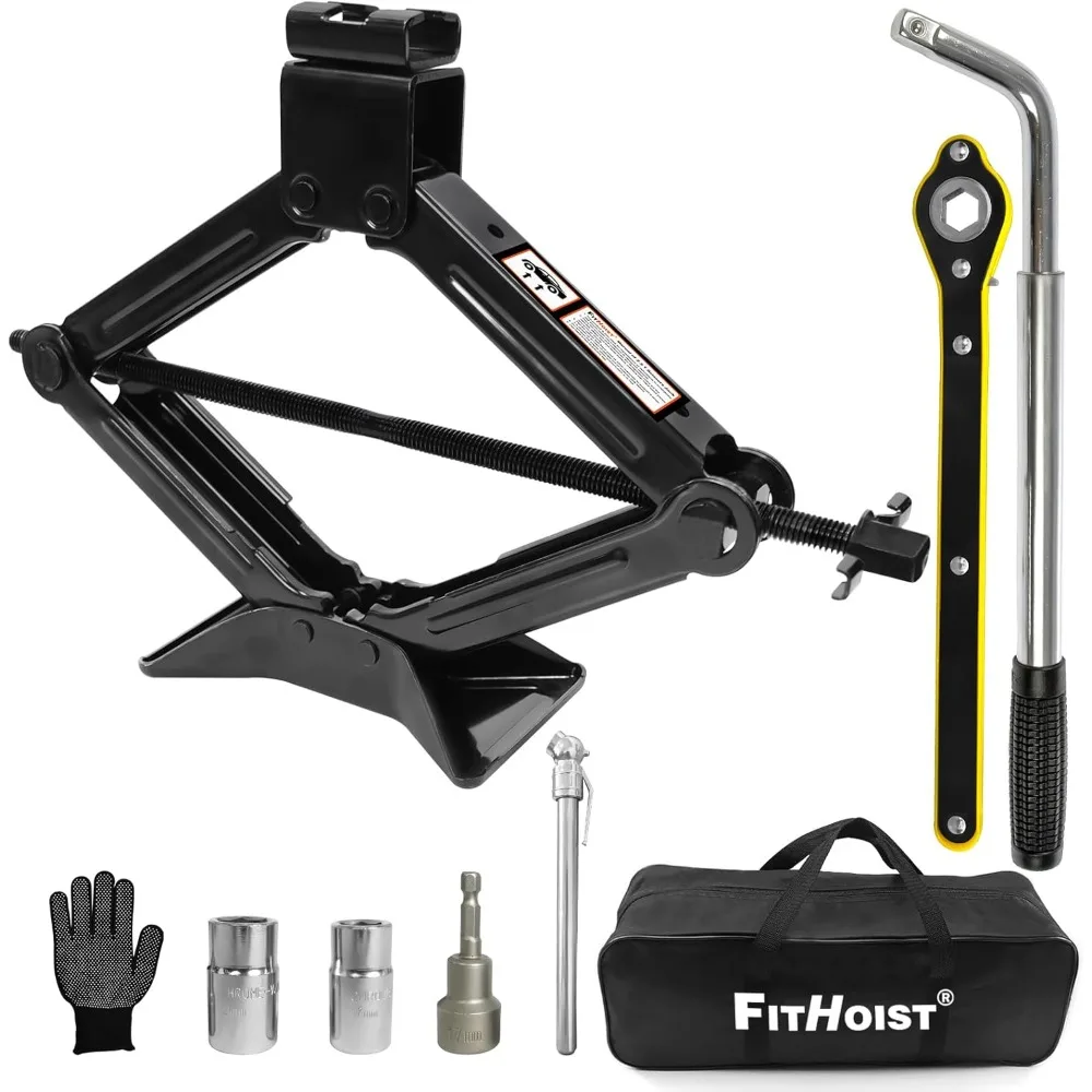 Scissor Jack 2.5 Ton | Universal | Tire Changing Car Emergency Kit with Drill Adapter, 7 Pcs
Scissor Jack 2.5 Ton | Universal | Tire Changing Car Emergency Kit with Drill Adapter, 7 Pcs