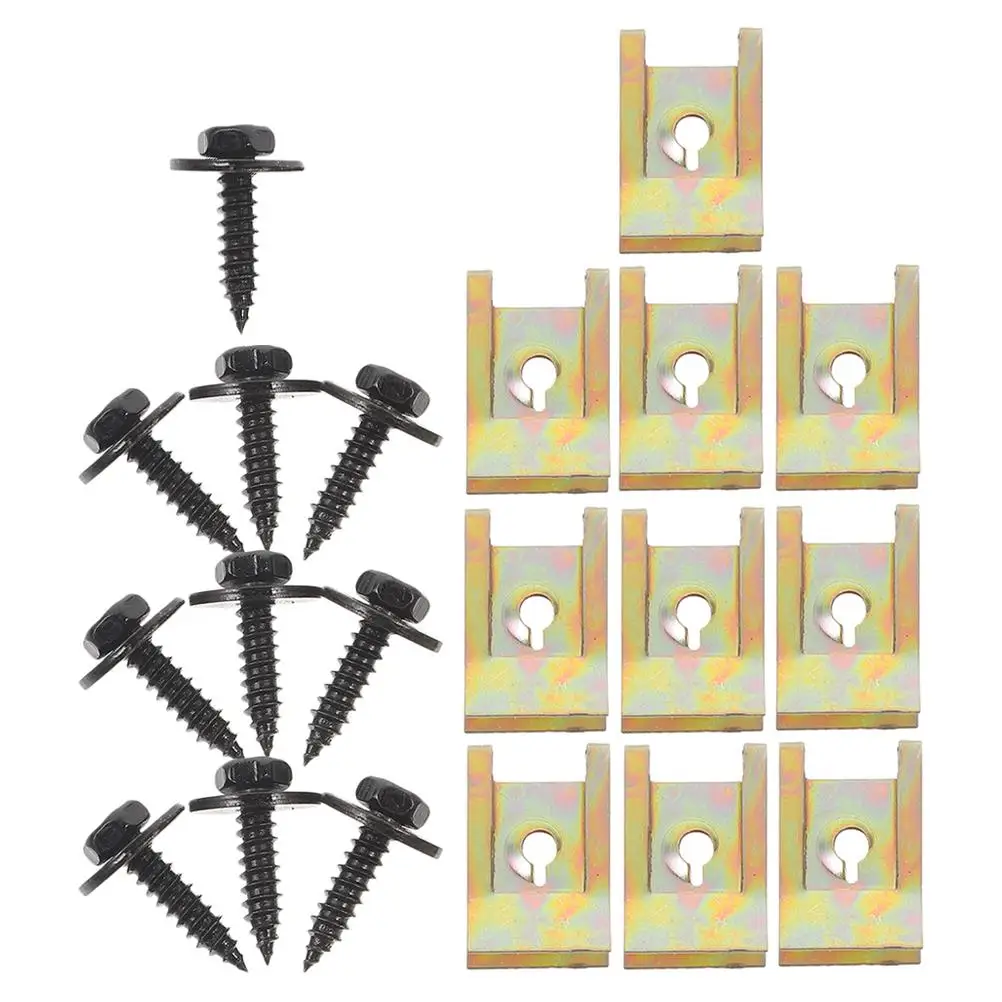 60pcs Car Decorative Screws Durable Metal Black Zinc Head Self Tapping Secure Fastening Universal Clips U Nuts Clamp Set
60pcs Car Decorative Screws Durable Metal Black Zinc Head Self Tapping Secure Fastening Universal Clips U Nuts Clamp Set