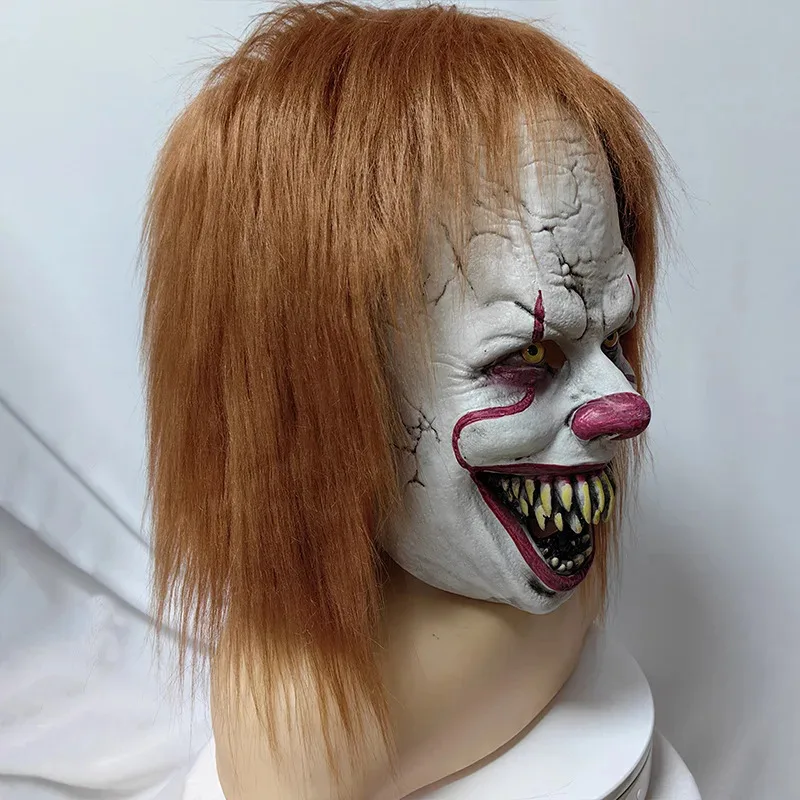 qq78Request7Halloween Horror Pennywise Head Set in Europe and The United States New Spirit Clown Latex Mask Mardi Gras Decorat
qq78Request7Halloween Horror Pennywise Head Set in Europe and The United States New Spirit Clown Latex Mask Mardi Gras Decorat