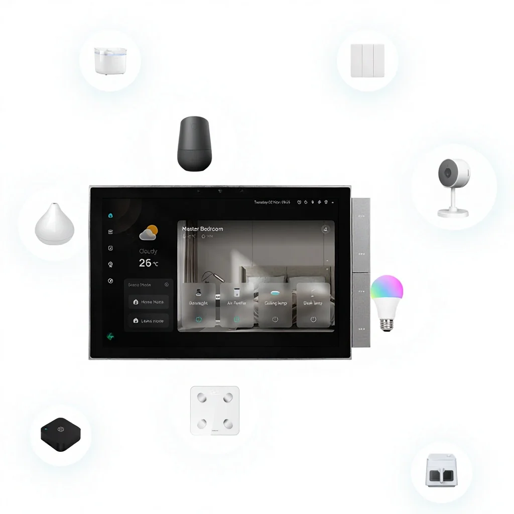 Intelligent Central Control Screen Smart Home Control System 3-7MP Camera Two Zigbee Gateways 10 Inch Panel Supporting
Intelligent Central Control Screen Smart Home Control System 3-7MP Camera Two Zigbee Gateways 10 Inch Panel Supporting