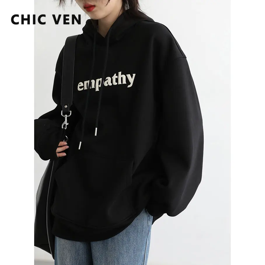 CHIC VEN Women's Sweatshirts Hooded Streetwear Warm Casual Loose Letter Print Fleece Female Pullovers Autumn Winter 2022
CHIC VEN Women's Sweatshirts Hooded Streetwear Warm Casual Loose Letter Print Fleece Female Pullovers Autumn Winter 2022