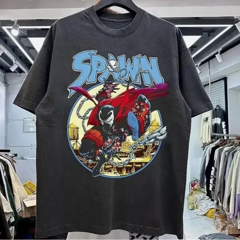 Черная футболка Spawn с графическим рисунком унисекс для мужчин и женщин, цифровая футболка с репринтом S 5XL
Черная футболка Spawn с графическим рисунком унисекс для мужчин и женщин, цифровая футболка с репринтом S 5XL