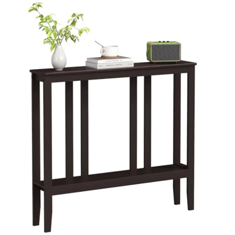Bamboo Console Tables for Entryway 36.2" Long 2 Tier Hallway Table Behind Couch 7" Narrow Sofa Table for Entrance Entry Living
Bamboo Console Tables for Entryway 36.2" Long 2 Tier Hallway Table Behind Couch 7" Narrow Sofa Table for Entrance Entry Living