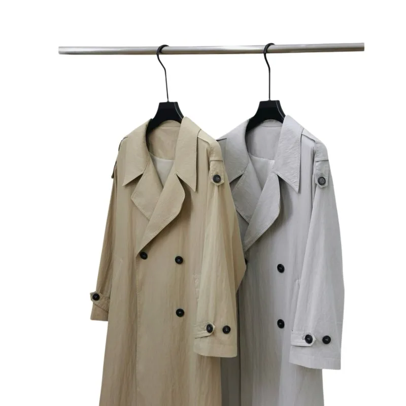 Women's High Quality Trench Coat High Cotton 2026 New Double Breasted Long Jacket Elegant Loose Windbreaker for Spring Autumn
Women's High Quality Trench Coat High Cotton 2026 New Double Breasted Long Jacket Elegant Loose Windbreaker for Spring Autumn