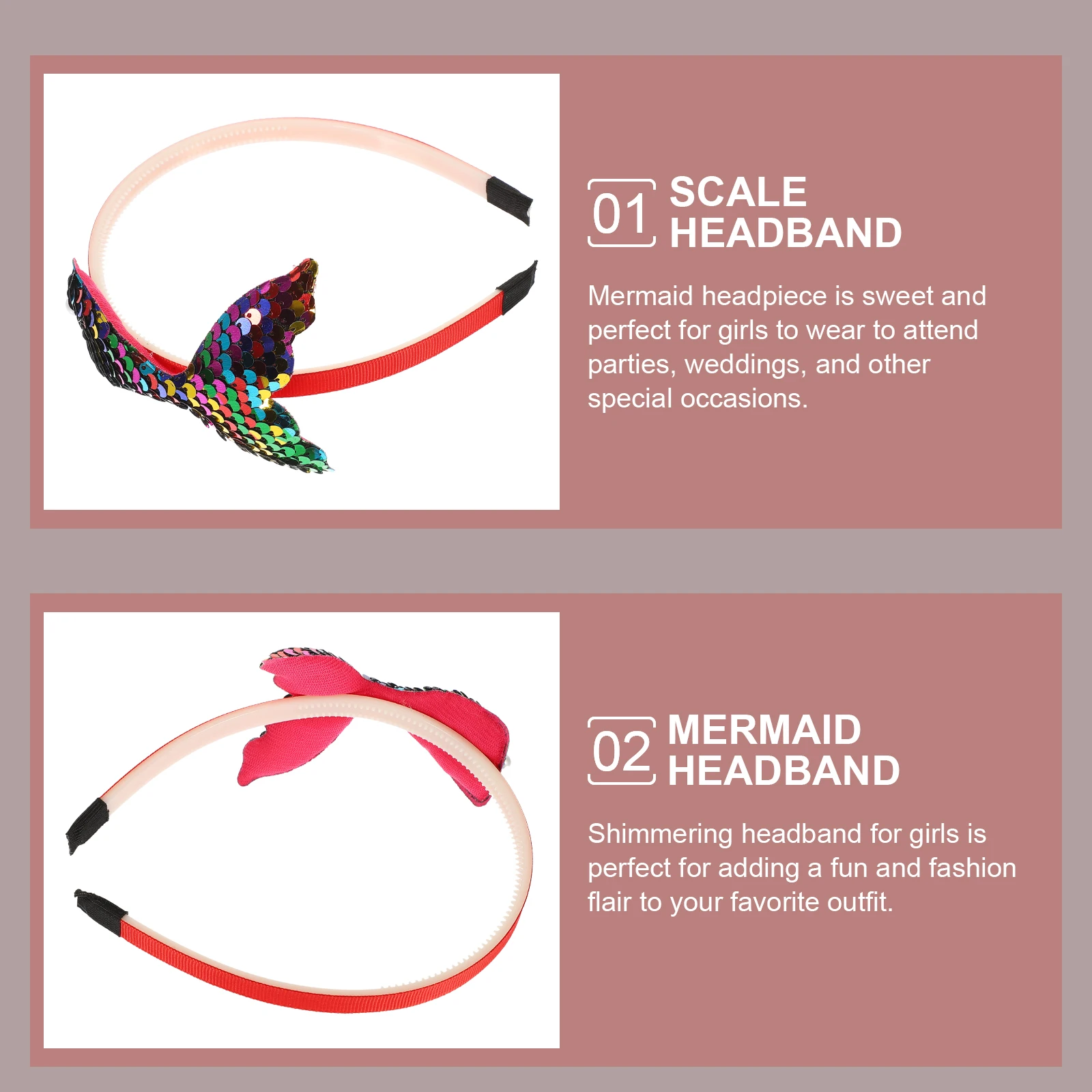 3Pcs Sparkling Sequin Hair Accessories Mermaid Headbands for Girls Kids Party Wedding Shimmering Easy Wear Comfortable
3Pcs Sparkling Sequin Hair Accessories Mermaid Headbands for Girls Kids Party Wedding Shimmering Easy Wear Comfortable