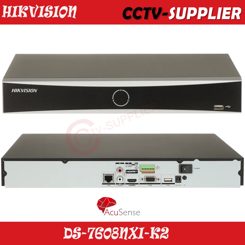 Hik 8ch no-poe AcuSense k-Series 2-Bay NVR
Hik 8ch no-poe AcuSense k-Series 2-Bay NVR
