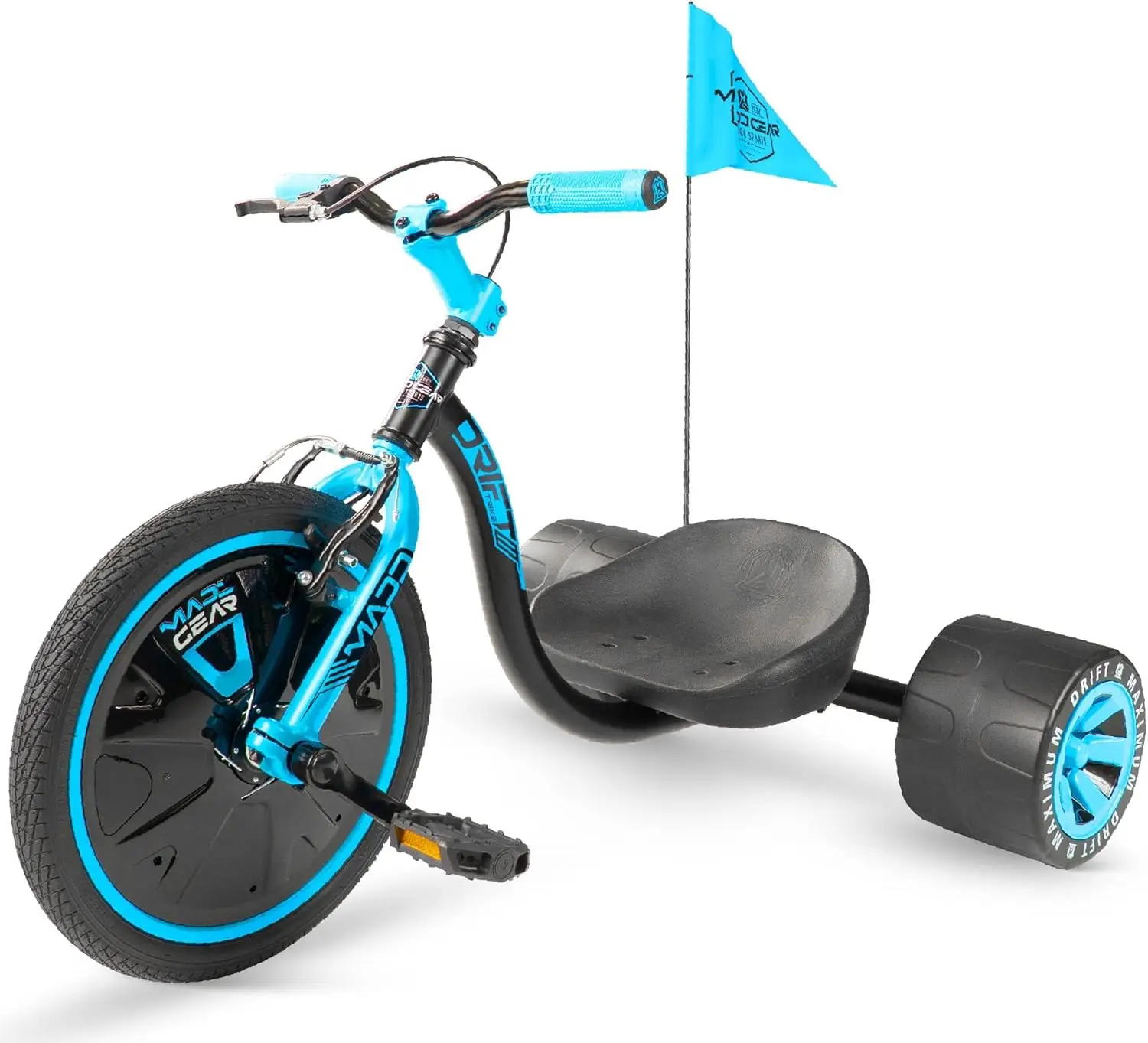 Drift Trike for Kids 5+ – 16" Front Wheel, Adjustable Seat, Steel Frame, Rear Drift Wheels, Safety Flag
Drift Trike for Kids 5+ – 16" Front Wheel, Adjustable Seat, Steel Frame, Rear Drift Wheels, Safety Flag
