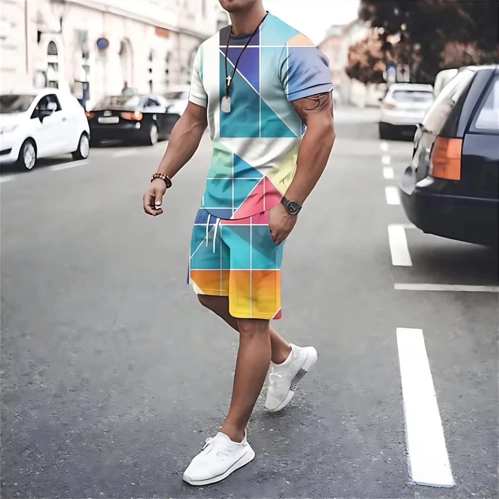 Men T Shirt Shorts 2 Pc Sets Summer Tops Short Sleeve Tracksuits Oversized T-shirts Suits 3D Print Sportswear Men's Clothing Set
Men T Shirt Shorts 2 Pc Sets Summer Tops Short Sleeve Tracksuits Oversized T-shirts Suits 3D Print Sportswear Men's Clothing Set