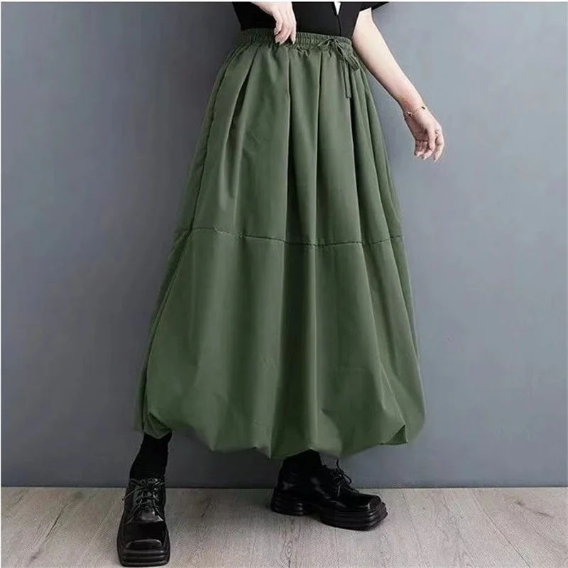 Women's Elegant Grey Military Green Black Skirt 2025 New Elastic High-Waist Slim Lace-Up Lantern Skirt Fashion Long Skirt Female
Women's Elegant Grey Military Green Black Skirt 2025 New Elastic High-Waist Slim Lace-Up Lantern Skirt Fashion Long Skirt Female