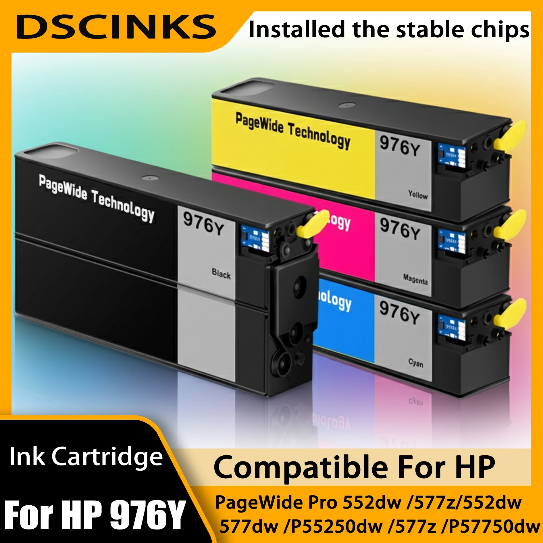 976Y Ink Cartridge Compatible for HP L0R05A L0R06A L0R07A L0R08A PageWide Pro 552dw 577z P57750dw 552dw 577dw P55250dw 577z
976Y Ink Cartridge Compatible for HP L0R05A L0R06A L0R07A L0R08A PageWide Pro 552dw 577z P57750dw 552dw 577dw P55250dw 577z