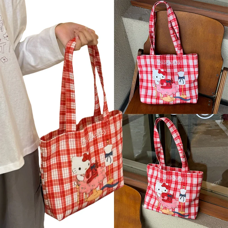 Sanrio Hello Kitty клетчатая холщовая сумка на плечо аниме милая сумка для девочек уличная студенческая сумка для сортировки продуктов
Sanrio Hello Kitty клетчатая холщовая сумка на плечо аниме милая сумка для девочек уличная студенческая сумка для сортировки продуктов