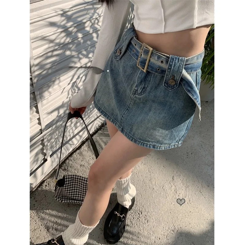 High Waist A-Line Skirt Women's Denim ort Skirt Design Sensation Retro Sle Korean Version Office Commute Pure Color
High Waist A-Line Skirt Women's Denim ort Skirt Design Sensation Retro Sle Korean Version Office Commute Pure Color