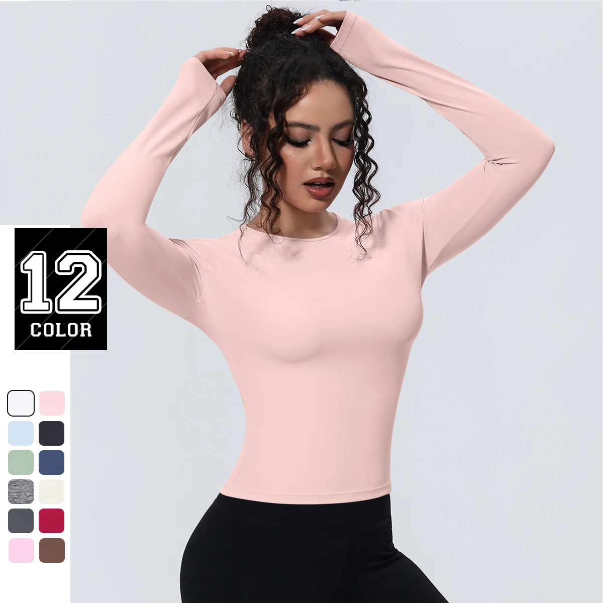 Спортивный топ для йоги с длинными рукавами, 12 цветов, однотонный, дышащий, быстросохнущий, для фитнеса и тренировок, с эффектом «второй кожи»
Спортивный топ для йоги с длинными рукавами, 12 цветов, однотонный, дышащий, быстросохнущий, для фитнеса и тренировок, с эффектом «второй кожи»