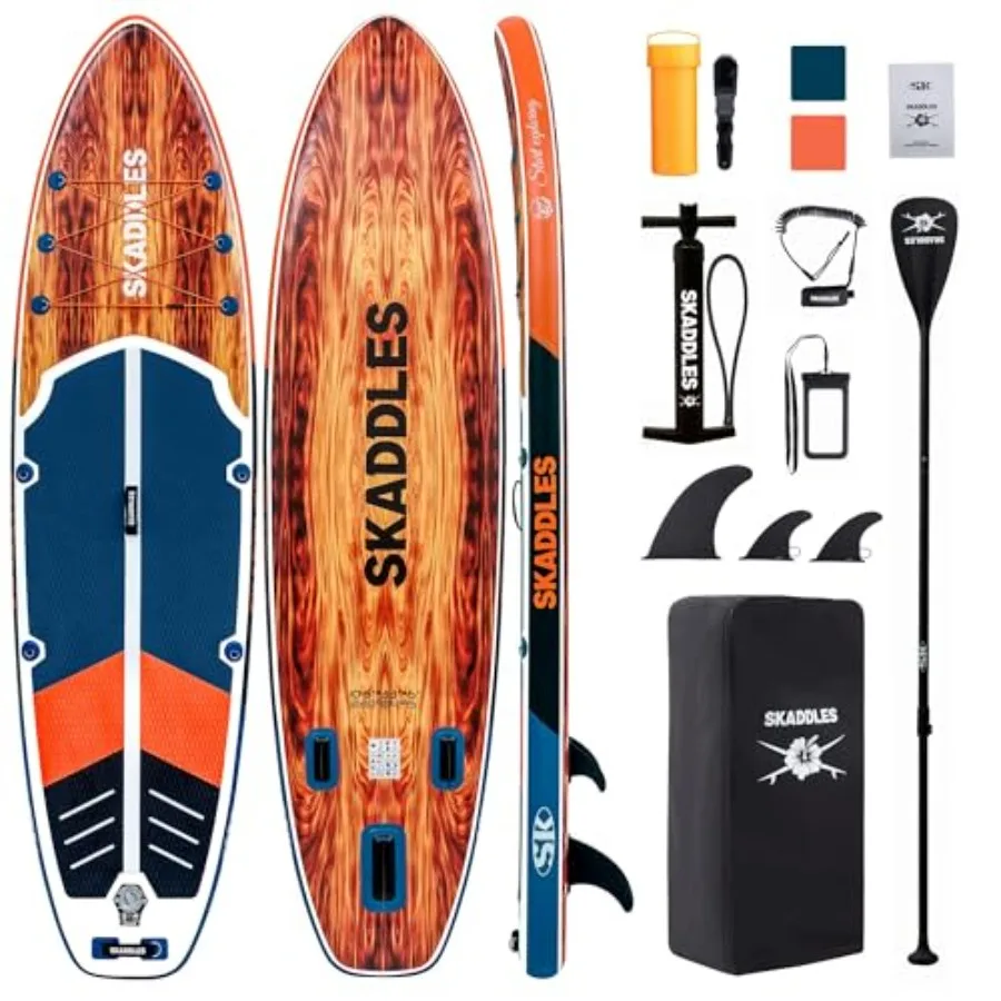 Inflatable Stand Up Paddle Board for fishing yoga fitness family fun; PVC material; blue; 106 with non-slip deck and complete a
Inflatable Stand Up Paddle Board for fishing yoga fitness family fun; PVC material; blue; 106 with non-slip deck and complete a