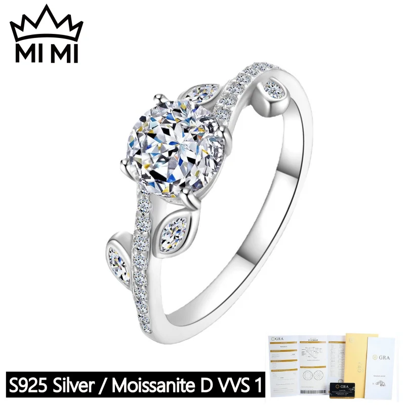 MI MI S925 Sterling Silver Romantic Vine Design 1CT Moissanite Diamond Ring GRA Certified with Gift Box
MI MI S925 Sterling Silver Romantic Vine Design 1CT Moissanite Diamond Ring GRA Certified with Gift Box