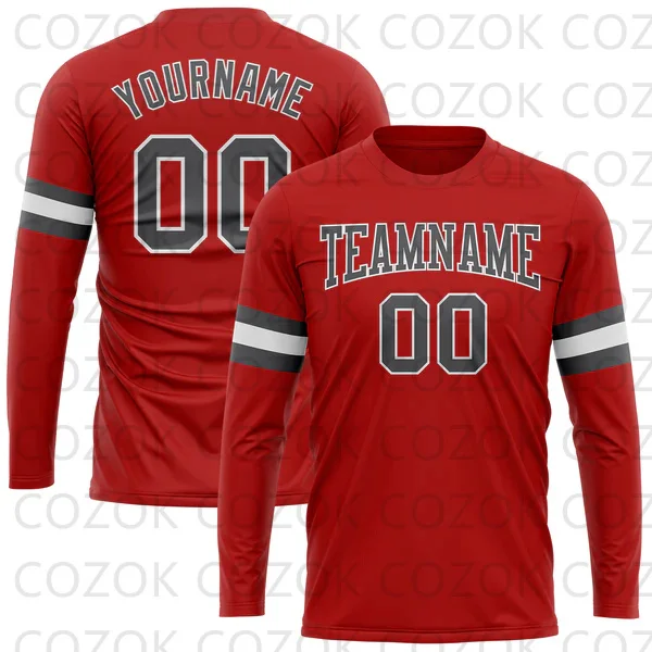 Custome Red Style Football Jersey for Men Women Unisex Football LongSleeves Athletic Tee Shirts
Custome Red Style Football Jersey for Men Women Unisex Football LongSleeves Athletic Tee Shirts