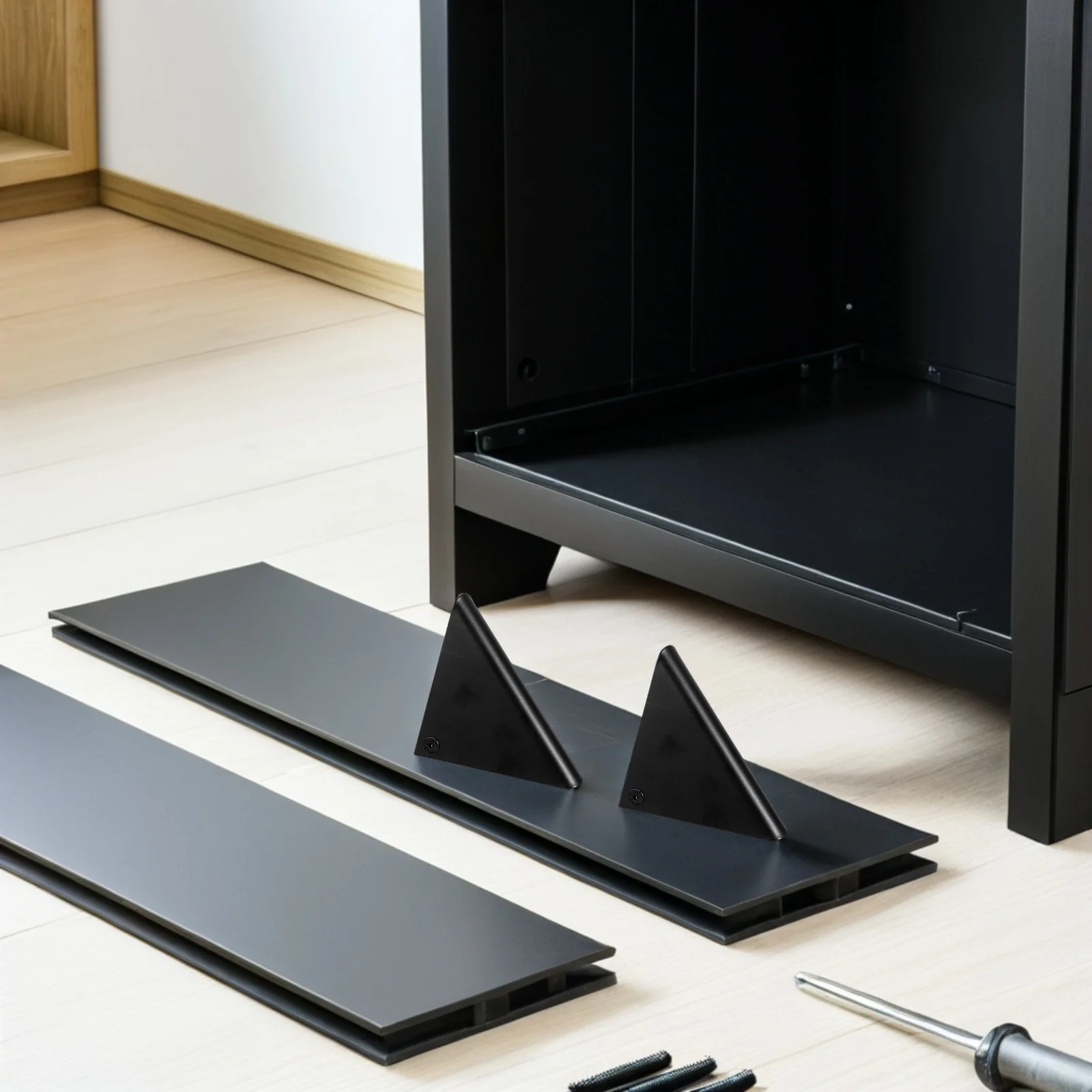 2pcs Triangle Shelf Bracket 65X65X54Mm Heavy Duty Black Metal Wall Mount Corner Braces For Floating Shelves Shelving Support
2pcs Triangle Shelf Bracket 65X65X54Mm Heavy Duty Black Metal Wall Mount Corner Braces For Floating Shelves Shelving Support