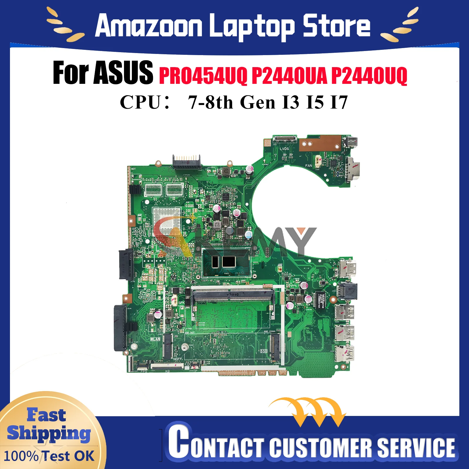 P2440UA Laptop Motherboard For ASUS ProArt P2440U P2440UQ P2440UA P2440UF PRO454UQ Mainboard With I3 I5 I7 CPU 100% tests OK stk
P2440UA Laptop Motherboard For ASUS ProArt P2440U P2440UQ P2440UA P2440UF PRO454UQ Mainboard With I3 I5 I7 CPU 100% tests OK stk
