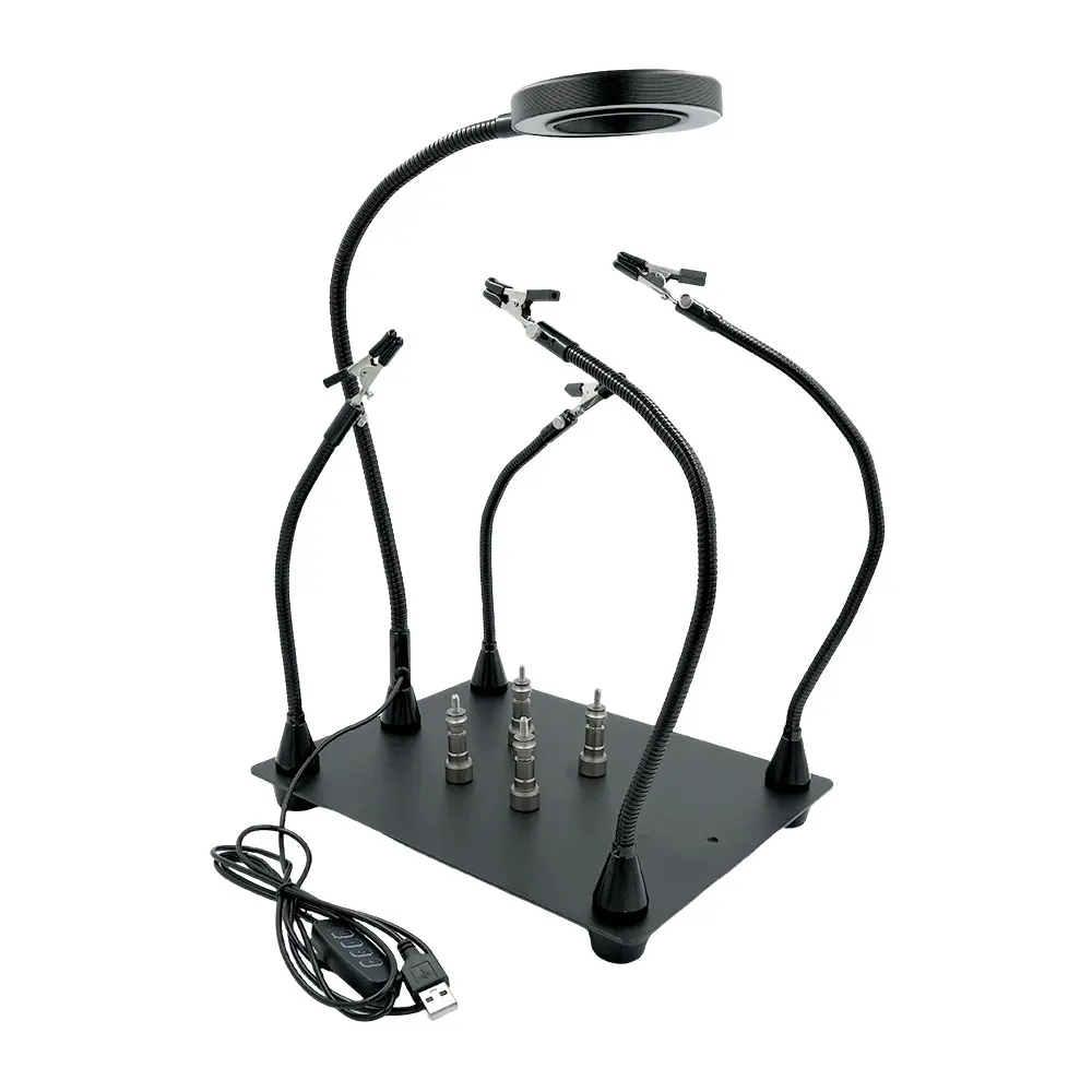 НОВЫЕ Паяльные подставки-держатели с магнитным основанием и 3-кратным увеличением - Гибкий держатель для печатных плат с LED-подсветкой для ремонта электроники
НОВЫЕ Паяльные подставки-держатели с магнитным основанием и 3-кратным увеличением - Гибкий держатель для печатных плат с LED-подсветкой для ремонта электроники