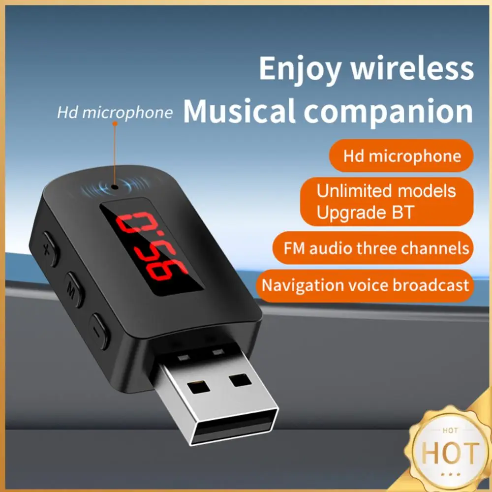 Auto Wireless Audio Bluetooth-Compatible with LED Display Car Audio Adapter Wireless Music Audio Receiver Adapter for FM Radio
Auto Wireless Audio Bluetooth-Compatible with LED Display Car Audio Adapter Wireless Music Audio Receiver Adapter for FM Radio