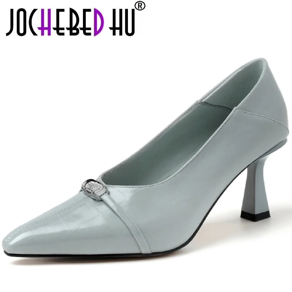 【JOCHEBED HU】Handmade Brand Genuine Leather High Heels Women's Spring New Pointed Toe Evening Shoes Mouth Heel Single Shoe 33-40
【JOCHEBED HU】Handmade Brand Genuine Leather High Heels Women's Spring New Pointed Toe Evening Shoes Mouth Heel Single Shoe 33-40