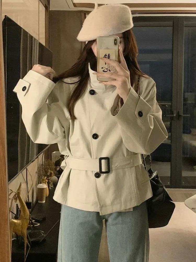 Chestnut ort Waist-Cinching Korean Sle Women's Jaet Autumn Winter Faion Sensation Double-Button Long Sve Coat
Chestnut ort Waist-Cinching Korean Sle Women's Jaet Autumn Winter Faion Sensation Double-Button Long Sve Coat
