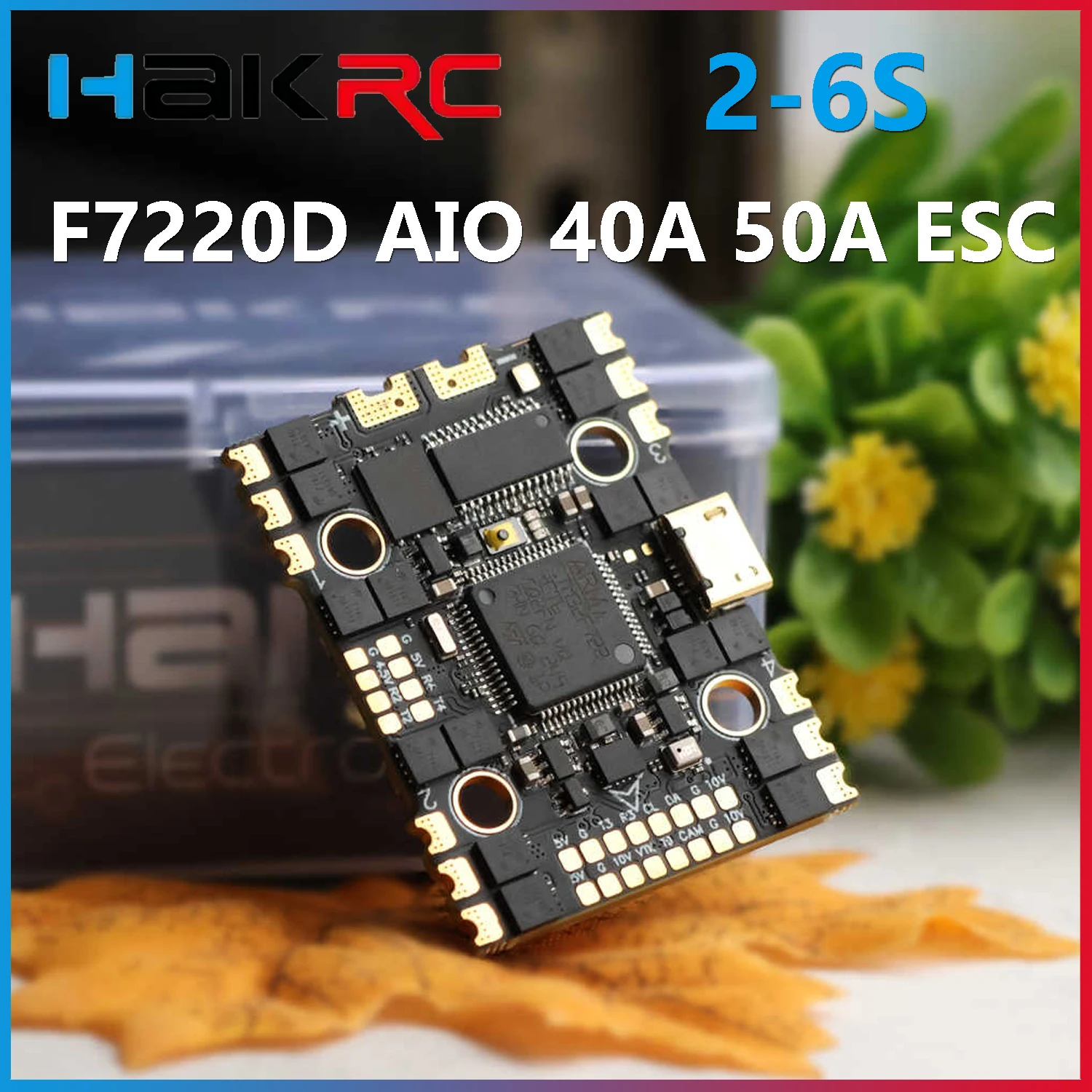 HAKRC F7220D AIO Double BEC F7 Flight Controller 32Bit 4in1 ESC 40A 50A 2-6S OSD for RC FPV Toothpick Cinewhoop Freestyle Drone
HAKRC F7220D AIO Double BEC F7 Flight Controller 32Bit 4in1 ESC 40A 50A 2-6S OSD for RC FPV Toothpick Cinewhoop Freestyle Drone