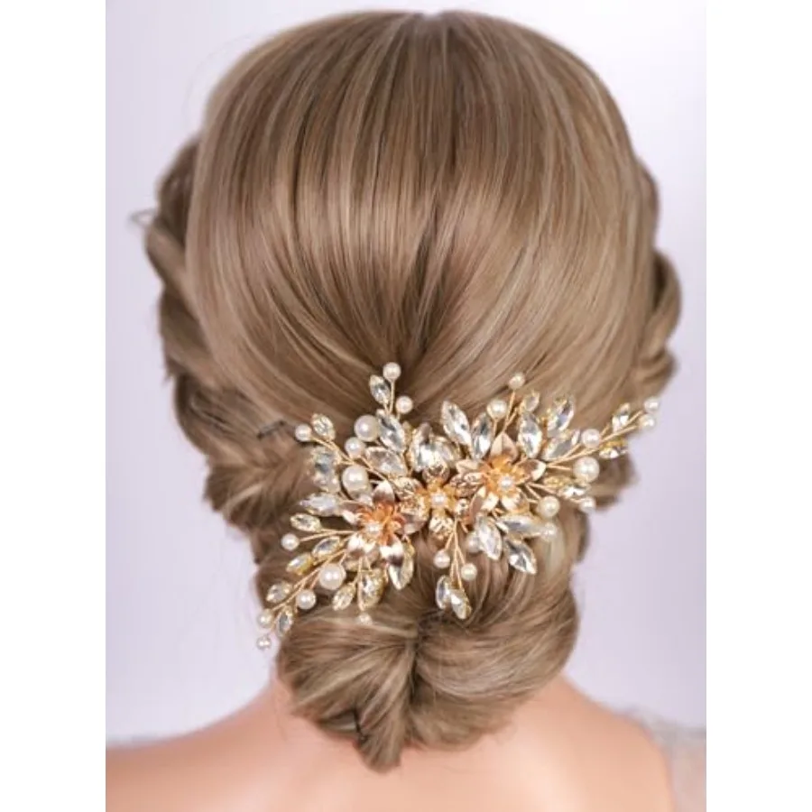 Flower Hair Clip for Wedding Brides Bridesmaid Pearl Side Headpiece for Banquet Prom
Flower Hair Clip for Wedding Brides Bridesmaid Pearl Side Headpiece for Banquet Prom