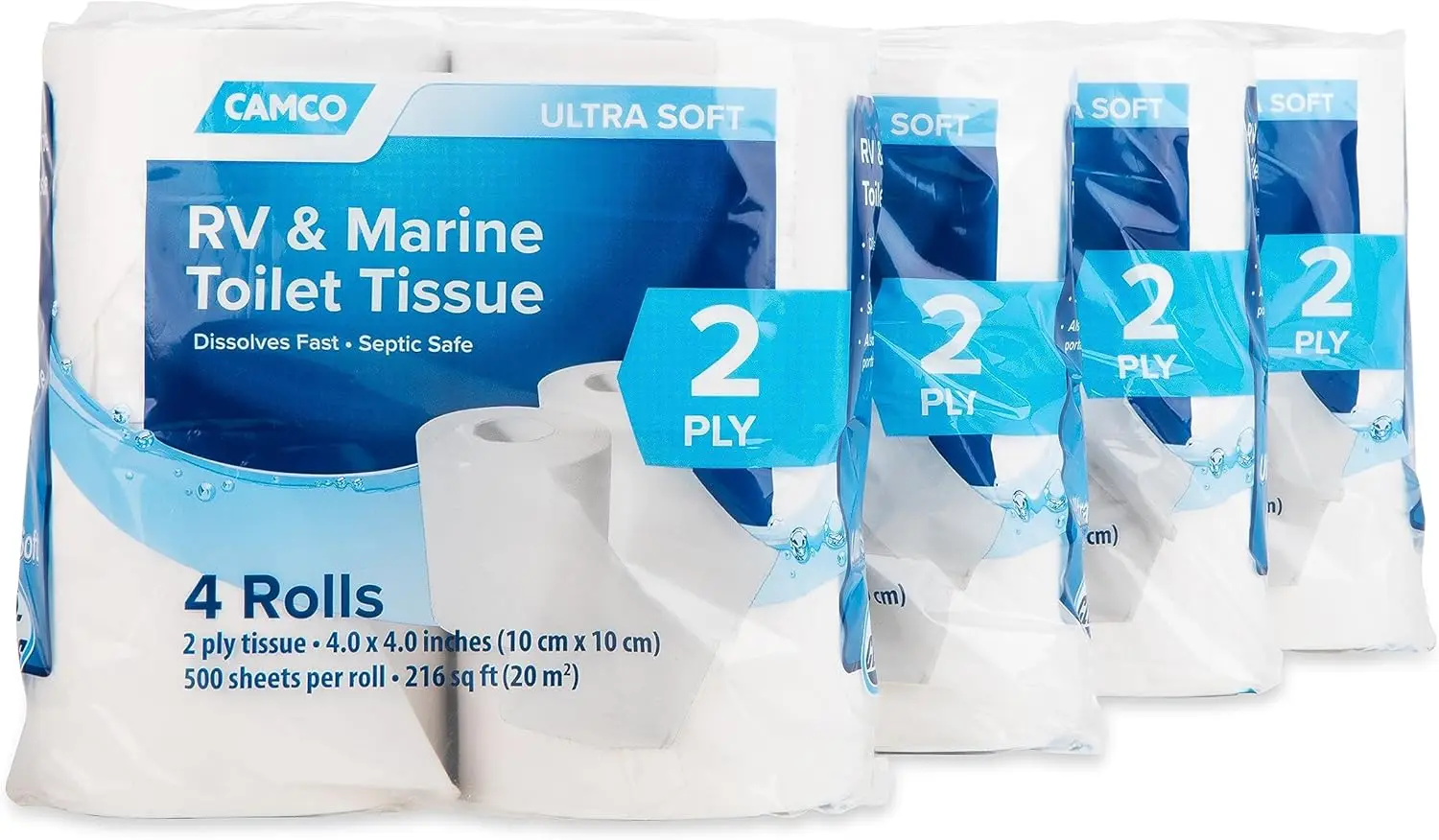 Quick Dissolve RV Septic Safe Toilet Paper - 16 Rolls, 2-Ply, Dye & Fragrance Free - 500 Sheets Per Roll
Quick Dissolve RV Septic Safe Toilet Paper - 16 Rolls, 2-Ply, Dye & Fragrance Free - 500 Sheets Per Roll