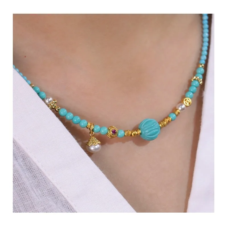 High-end, Niche Natural Baroque Pearl Necklace, Women's Light Luxury Necklace, Natural Blue Turquoise Collarbone Chain
High-end, Niche Natural Baroque Pearl Necklace, Women's Light Luxury Necklace, Natural Blue Turquoise Collarbone Chain
