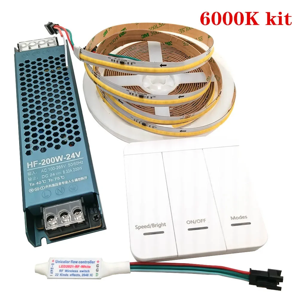 WS2811 Running Water Flowing COB LED Strip Light 24V Horse Race Sequential LED Ribbon With RF Touch Panel Controler 5M 10M Set
WS2811 Running Water Flowing COB LED Strip Light 24V Horse Race Sequential LED Ribbon With RF Touch Panel Controler 5M 10M Set