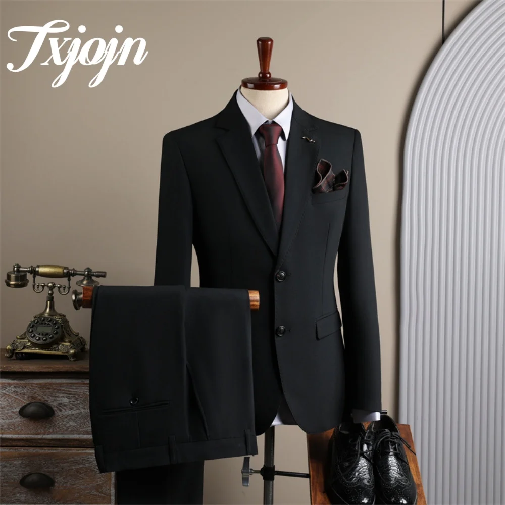 Handsome Single Breasted Men's Suit 2PCS For Wedding Interview Formal Notched Lapel Men Suit Simple Solid Slim Suit For Groom Su
Handsome Single Breasted Men's Suit 2PCS For Wedding Interview Formal Notched Lapel Men Suit Simple Solid Slim Suit For Groom Su
