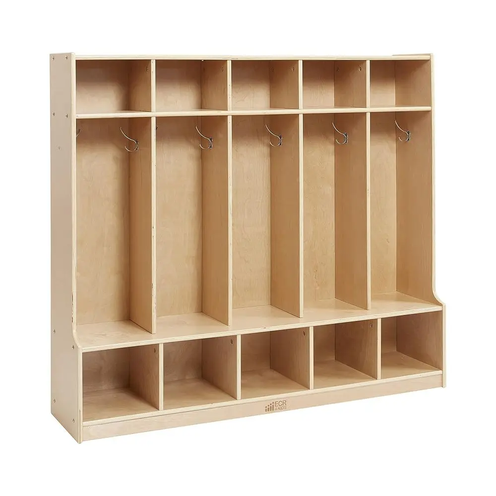 5-Section Coat Locker with Bench and Cubby Storage, Classroom urniture, Natural
5-Section Coat Locker with Bench and Cubby Storage, Classroom urniture, Natural