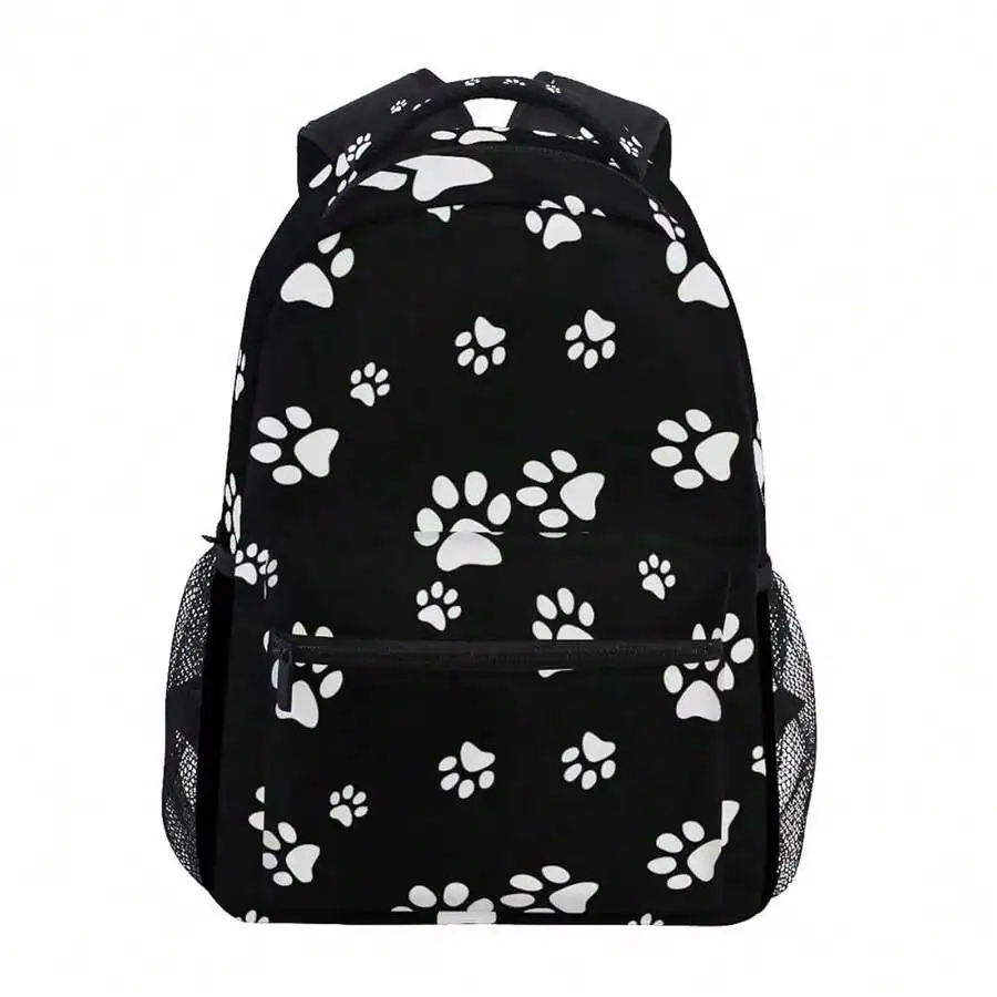 Black Paw Print Pattern Backpack For Adults Casual College Travel Bookbag With Zipper
Black Paw Print Pattern Backpack For Adults Casual College Travel Bookbag With Zipper