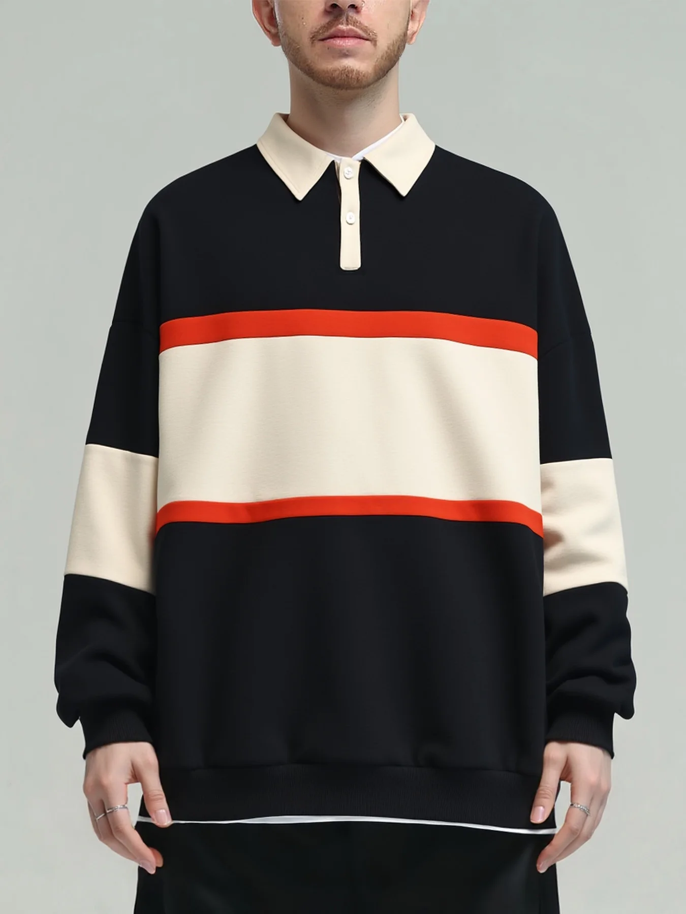 DIY Hong Kong style loose shoulder sweater cotton lapel POLO graduation class uniform long sleeve pullover print LOGO
DIY Hong Kong style loose shoulder sweater cotton lapel POLO graduation class uniform long sleeve pullover print LOGO