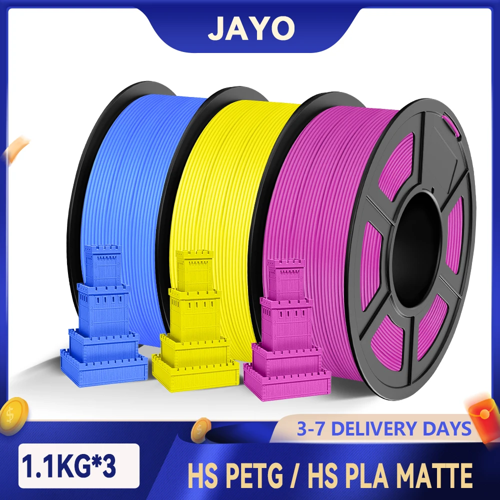 JAYO 3D Высокоскоростная матовая нить PETG / PLA 1,75 мм 30 мм/с - 600 мм/с Диапазон печати Высокопроизводительная скоростная нить для 3D-принтера PETG
JAYO 3D Высокоскоростная матовая нить PETG / PLA 1,75 мм 30 мм/с - 600 мм/с Диапазон печати Высокопроизводительная скоростная нить для 3D-принтера PETG